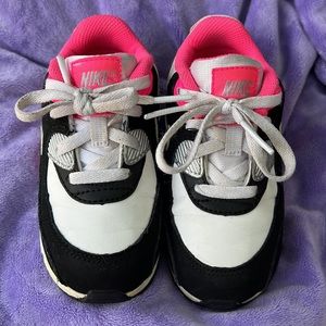 Pink, silver and black Nike Airmax 90